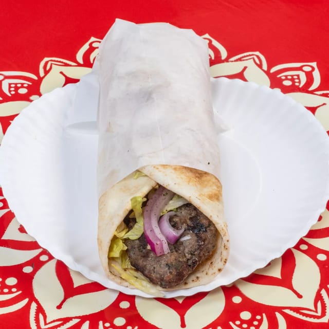 Kafta Kabob Sandwich.